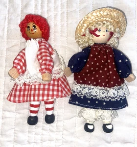 Vintage Sherryer 90er Handarbeit Stoff Holz Puppen selten signiert Sammlerstücke - Bild 1 von 15