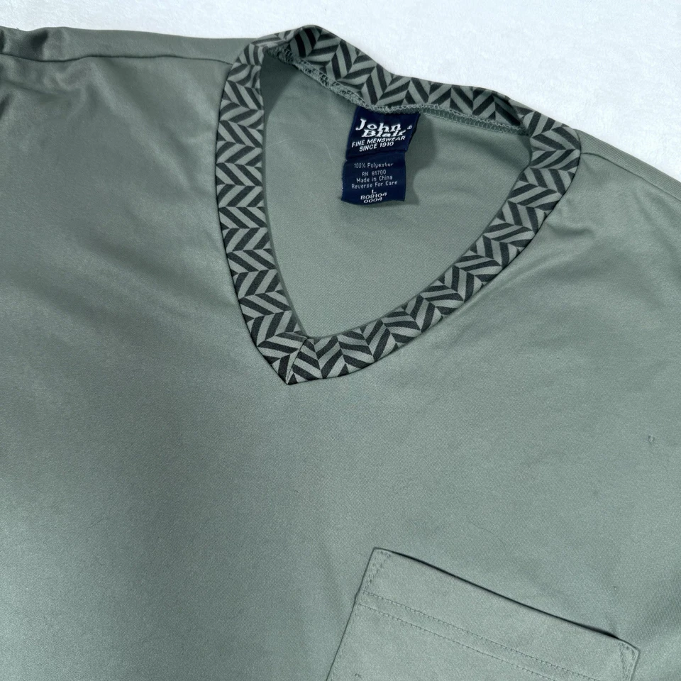 Conjunto de dormir pantalones cortos grandes verdes vintage John Blair para hombre Foto 1 de 4