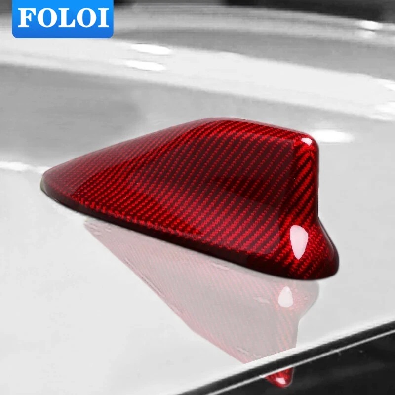 For 14-19 Subaru BRZ Toyota 86 Red Crbon Fiber Roof Antenna Cover Shark Fin Trim — 第 1/4 张图片