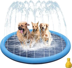 Splash Sprinkler Pad Kinder Wasserspielmatte Sprinklermatte Einstellbar 150cm - Bild 1 von 17