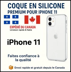 Coque arrière pour Apple Iphone 11 en silicone transparent TPU Neuf - Photo 1 sur 5
