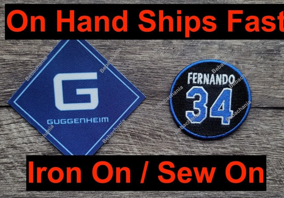 Fernando Valenzuela Patch #34  Plus Ad Guggenheim Jersey Patch LA Dodgers 2024 - Image 1 of 2