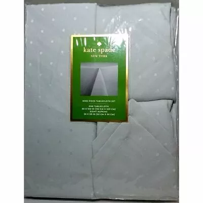 Kate Spade New York 9 Piezas Mantel y Servilletas GRIS O CREMA Lunares 60x102 Foto 1 de 4