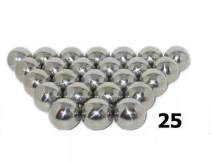 25 Ballbaron™ 1-1/16" Hi-Standard Chrome Steel Pinballs New Item! - Picture 1 of 3