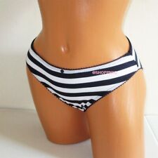 Victoria's Secret Seamless Cotton Bikini Panty S L XL Blue Navy Stripe ribbed