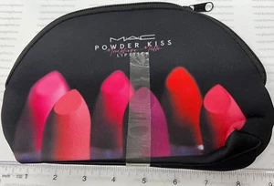 MAC Cosmetic Makeup Bag Black 9"x 6" Case Zip-Up Clutch NEW AUTHENTIC SEE PIC. - Picture 1 of 6