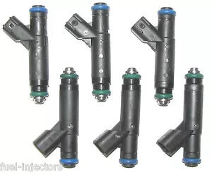 6 BRAND NEW Ford OEM Fuel Injectors, Mustang 3.8L, 3.9L V6, 2001-2004, XF2E-C4B - Picture 1 of 2