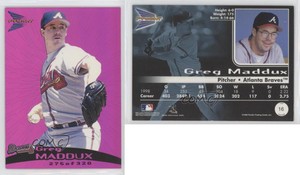 1999 Pacific Prism Holographic Purple /320 Greg Maddux #16 HOF