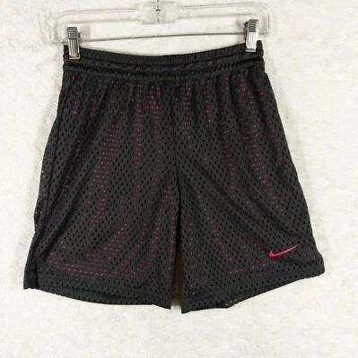 Nike Shorts Girls Large Black Pink Dri Fit Training Running Mesh 830547-060 - Image 1 of 4