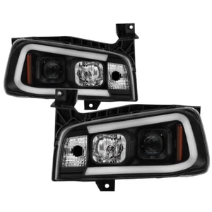 Faros proyectores Fit 06-10 Dodge Charger tubo LED negro Daytona R/T SE SXT - Imagen 1 de 7
