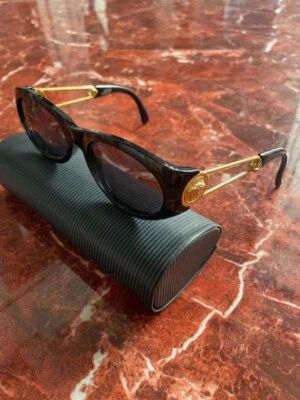 Vintage 90s Gianni safety pin medusa italy sunglasses MOD 429 COL 852 - Image 1 of 4