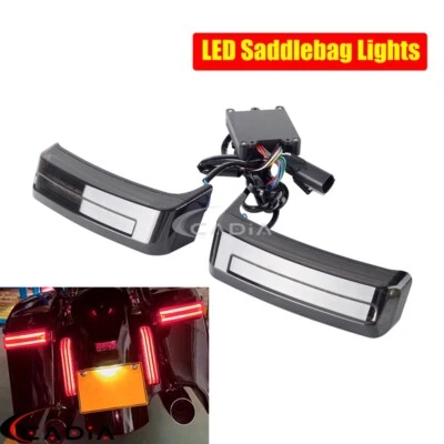 LED Saddlebag Run Brake Turn Lights For Harley Electra Glide Road King 2014-2022 - Image 1 of 4