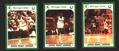 (6) 1990 Collegiate Collection Earvin "Magic" Johnson Michigan State Spartans - Image 1 of 4