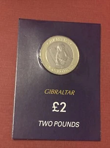 2021 GIBRALTAR £2 Two Pound Coin Christmas Coin UNC In Card Holder - Picture 1 of 4
