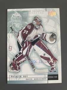 2002-03 Upper Deck Mask Collection David Aebischer Patrick Roy #21 HOF