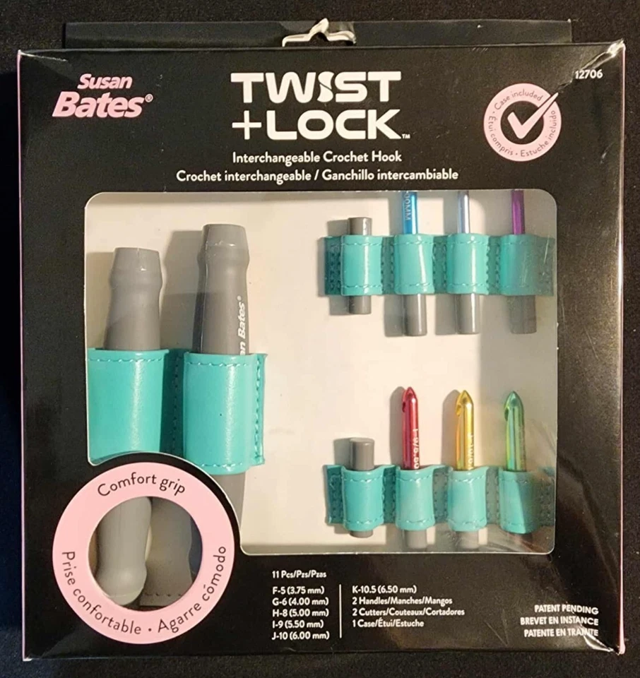 NEW Susan Bates Twist + Lock Interchangeable Crochet Hook 12706 Free