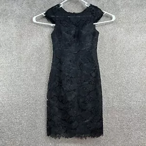NWT JJs House Women's Dress Size 2 Black Formal Lace Zip Closure - Picture 1 of 10