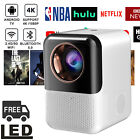 4K Mini Projector 9000 Lumen Smart 1080P Home Theater Cinema Android TV Video