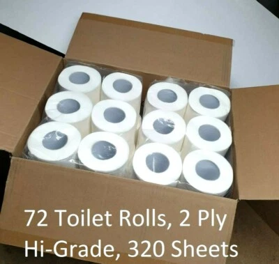 ONEONE Rollo de papel higiénico Jumbo 72 2 capas puro suave de alta calidad 320 hojas