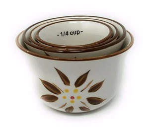 Temp-tations Measuring Cups POINSETTIA Nestable Nesting Stacking K42700 - Picture 1 of 8