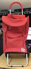 TROLLEY DOLLY Foldable Shopping Cart Rolling Bag with Wheels Red DBEST PRODUCTS