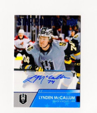 2021-22 Upper Deck AHL Lynden McCallum #119 Star Rookies Auto Silver Knights