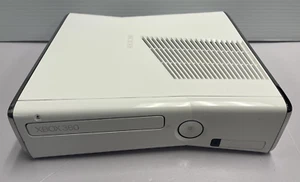 Microsoft Xbox 360 Glossy White S Slim System Console Only Good Condition - Picture 1 of 5