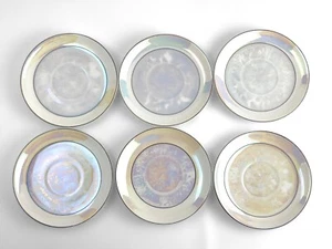 Huttensteinach germany lusterware saucers Lot of 6 - Picture 1 of 7