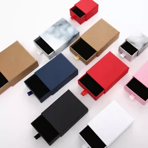 Cardboard Necklace Ring Earring Gift Box Display Case-Square Bow Jewelry Box * ♢ - Bild 1 von 12