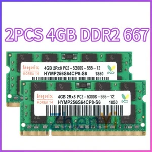 8GB 2x 4GB 2GB 1GB DDR2 PC2-5300S 667MHz 200Pin Laptop SODIMM RAM For Hynix LOT - Picture 1 of 10