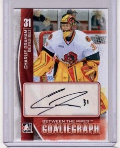CHARLIE GRAHAM 13/14 ITG BTP Between Pipes Goaliegraph Rookie Auto Autograph #CG - Picture 1 of 1