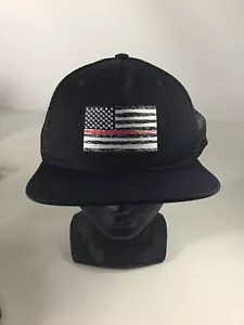 New Thin Red Line US Flag Support Fire Fighters Mesh Back Cap Hat - Picture 1 of 5