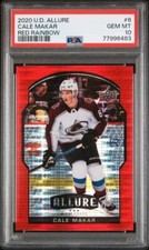 2020 Upper Deck Allure 6 Cale Makar Red Rainbow PSA 10 Colorado Avalanche NHL