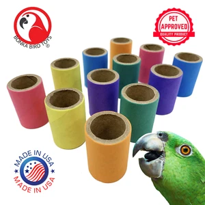 Bonka Bird Toys 2108 Pk12 bagels de tubo de 1 pulgada garra artesanal pieza jaula juguete mascota - Imagen 1 de 7