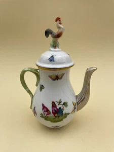 Herend Ungarn CHANTICLEER Hahn Endstück Demitasse Kaffeekanne - Bild 1 von 5