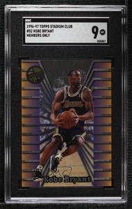 1996 Topps Stadium Club Members Only 55 Kobe Bryant #52 SGC 9 MINT Rookie RC HOF