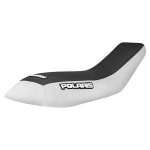 2004-2009 Polaris Scrambler 500 Gripper Seat Cover  WHITE/BLACK standard #313 - Picture 1 of 4