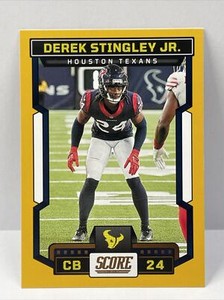 2023 Panini Score  #4 Derek Stingley Jr. Gold   Texans
