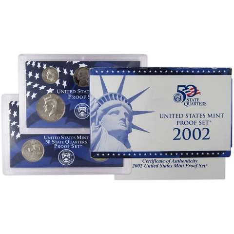 2002 Clad Proof Set U.S. Mint Original Government Packaging OGP Collectible Cover