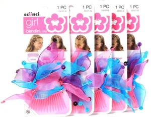 5 Scunci Girl 1 Piece Pink Purple Blue Bendini Clip Fun Stylish Easy To Use - Picture 1 of 1