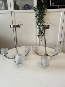 2 John Lewis Deckenleuchten 5-armig Satin Chrom "PAIGE" moderne Kronleuchter - Bild 1 von 5