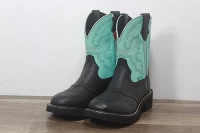 Justin Boots Gemma Bordado Punta Redonda Mujer Botines Vaquero Talla:10B (MB-1301) Foto 1 de 4