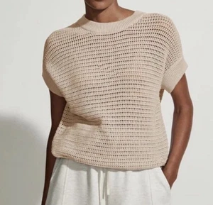 Varley Mesh Corvallis Strick Damen Pullover Oberteil Moon S Small Baumwolle Strand Boho " - Bild 1 von 14