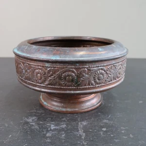 Maceta/soporte para maceta vintage de cobre - Imagen 1 de 7