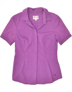 MUSTANG Womens Short Sleeve Shirt UK 8 Small Purple TP12 - Picture 1 of 5
