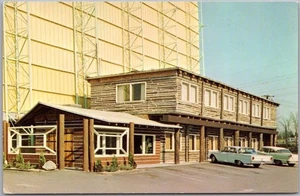 Springfield Ill. / ROUTE 66 Postcard SINORAK SMORGASBORD Drive-In Movie Screen - Picture 1 of 2