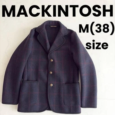 Chaqueta MACKINTOSH Lana Cuadros Hombres M 38 Inglaterra Fox Brothers Clásica Botón Dorado Foto 1 de 4