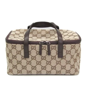 Gucci GG Canvas Vanity Bag 124540 Women's GG Canvas,Leather Handba... BF582514 - Picture 1 of 10