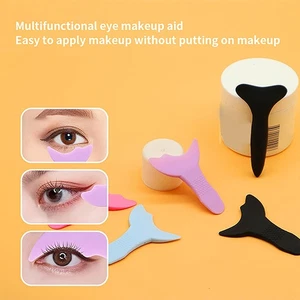 2Pcs Eyeliner Aid Tool Eyeliner Stencils Wing Tips Drawing Aid Eyeliner Loca _pu - Picture 1 of 15