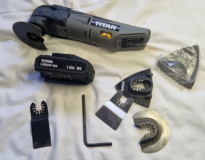 Titan TTI701HTL 18v Cordless Li-ion Multi-Cutter Tool + 1.5Ah battery no charger - Image 1 of 4